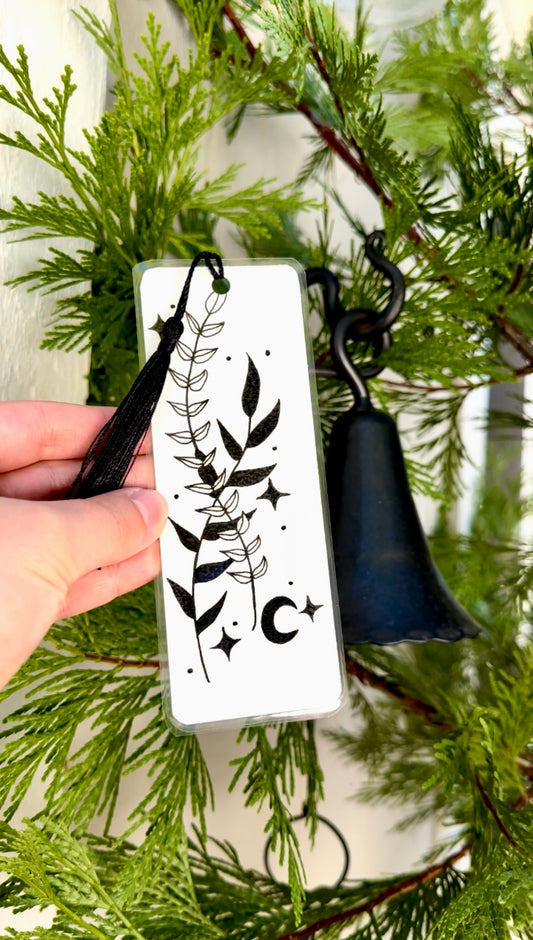 Botanical Reverie Bookmark – Hand-Drawn Plants in Pen & Ink