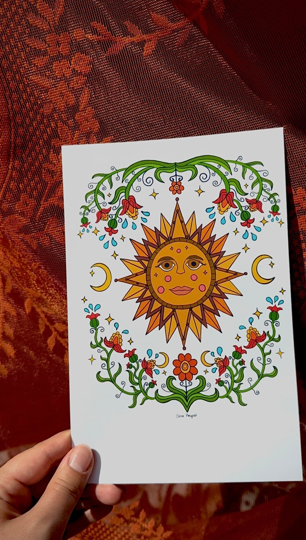 Sunspell | Celestial Folk Sun Art Print