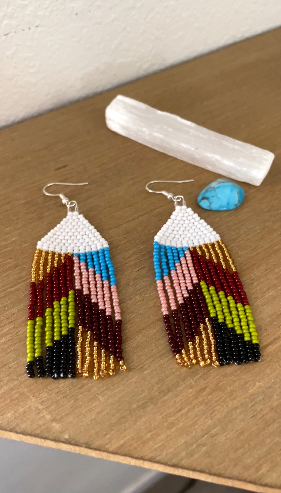 Chevron Beaded Earrings