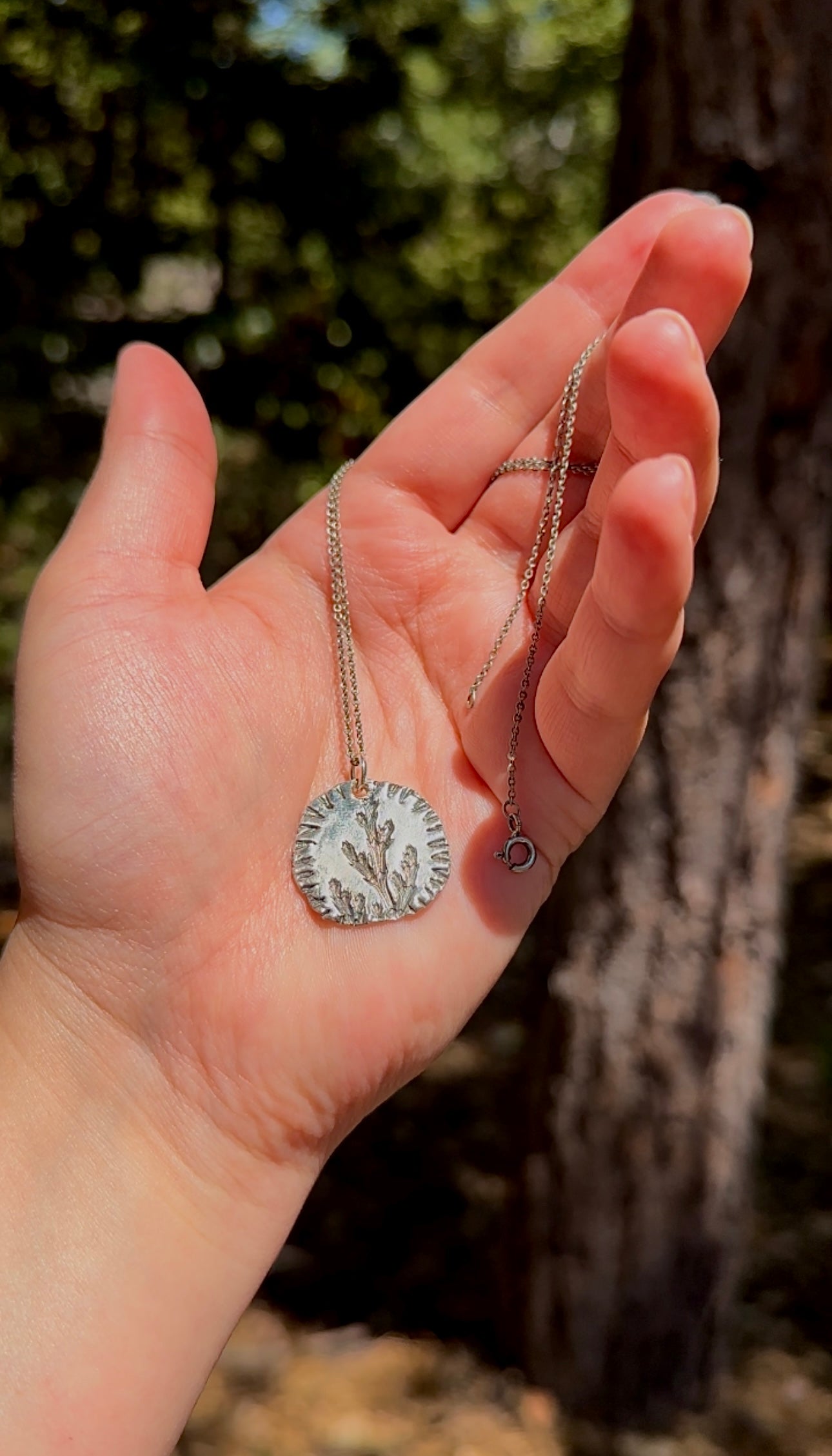 Silver Cedar Pendant