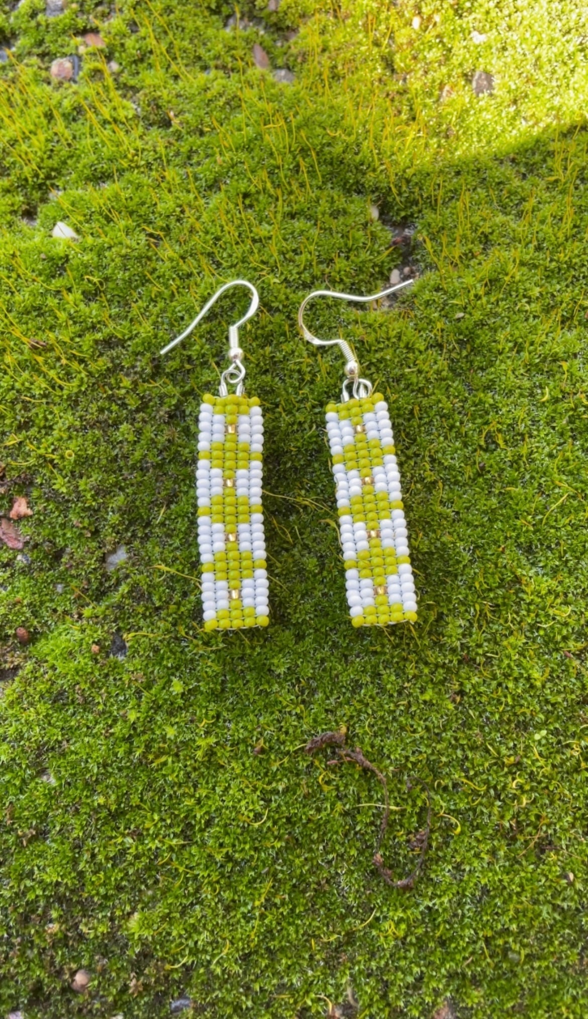 Green Beaded Earrings