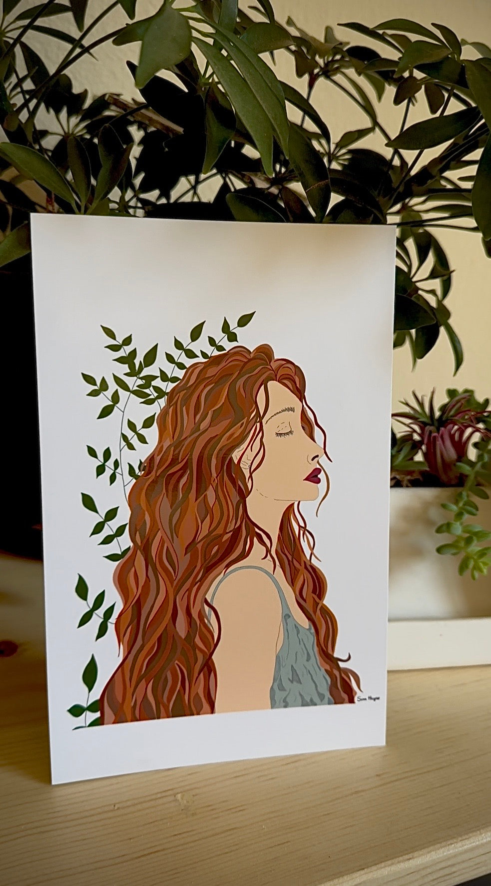 Lady of the Leaves | 5.5 x 8.5 Glossy Art Print