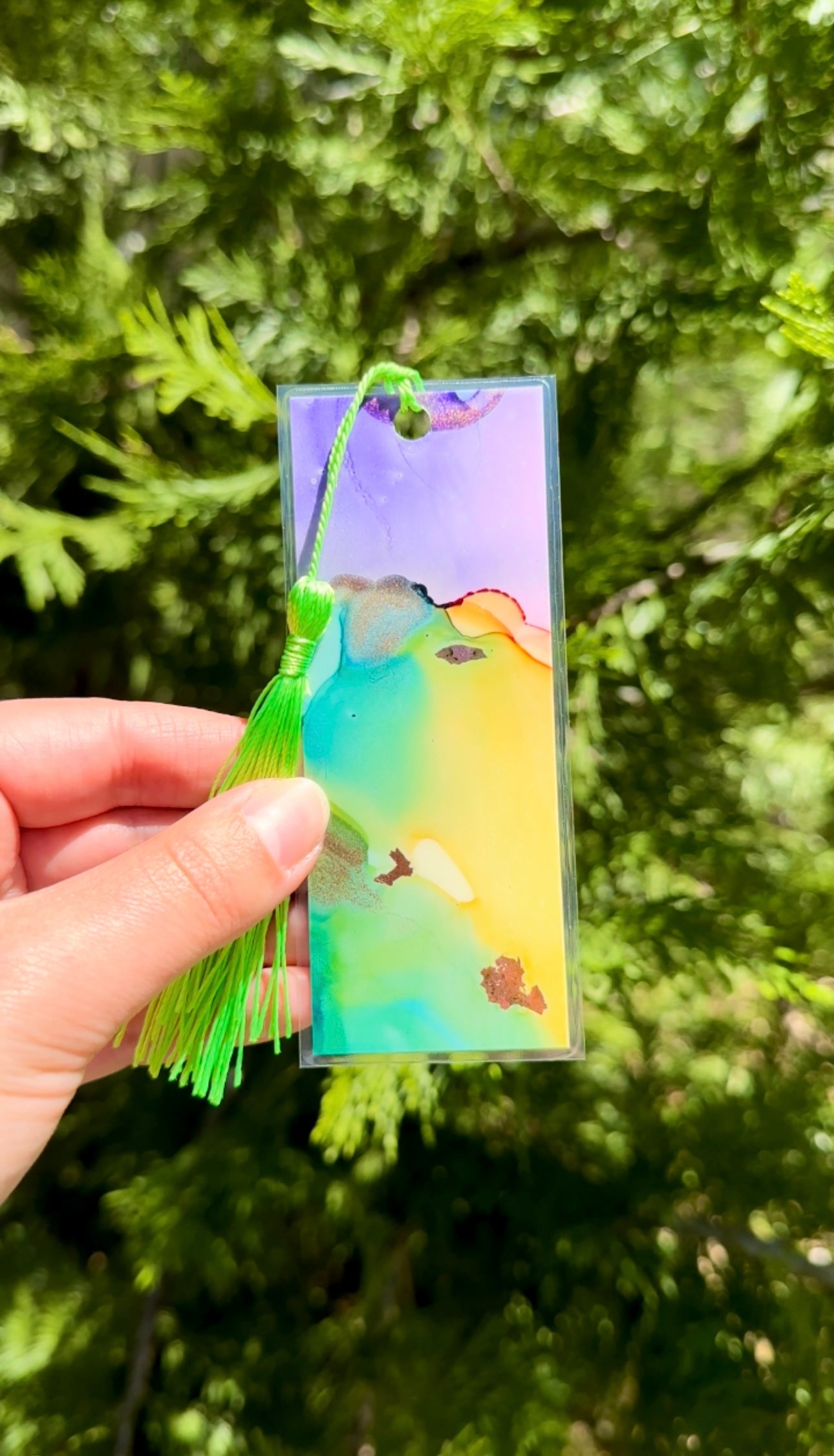 Alcohol Ink Bookmark
