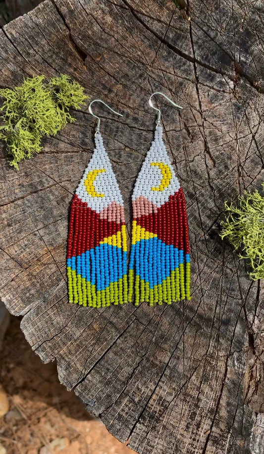 Moon Beaded Earrings