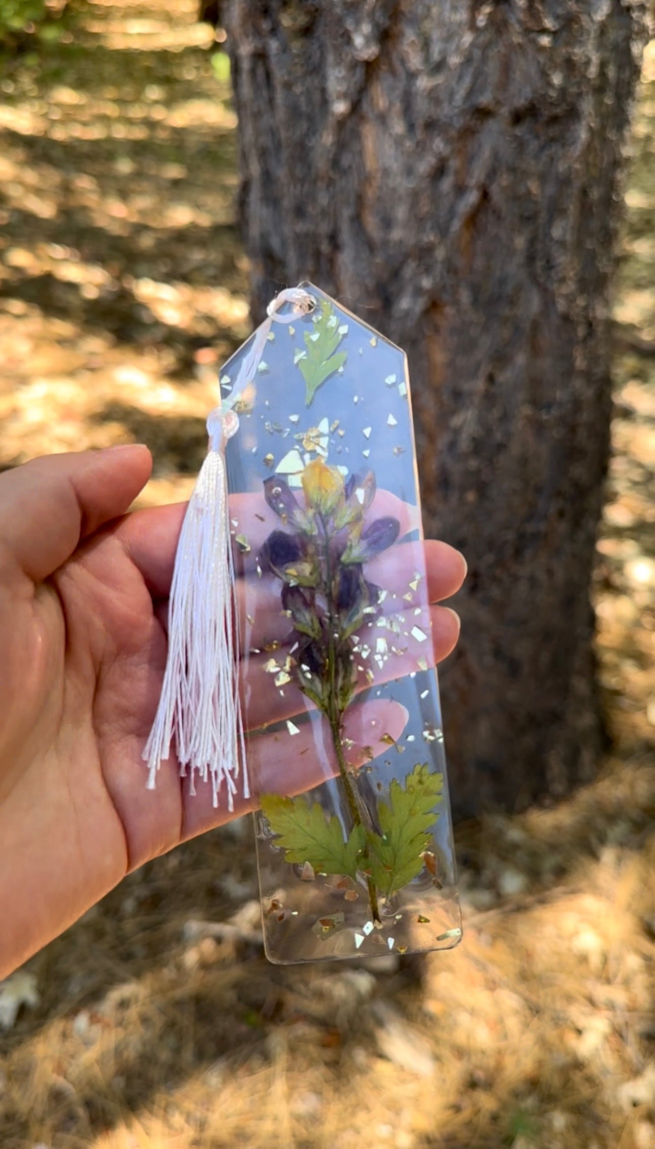 Wildflower Resin Bookmark
