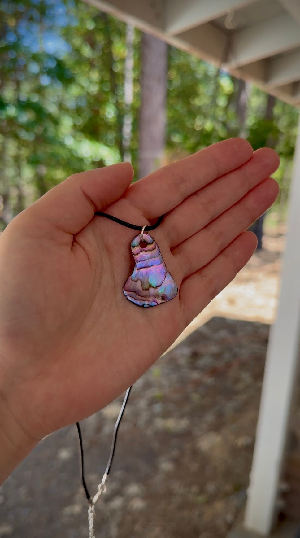 Foraged Mendocino Abalone Pendant Necklace | Handcrafted Coastal Keepsake