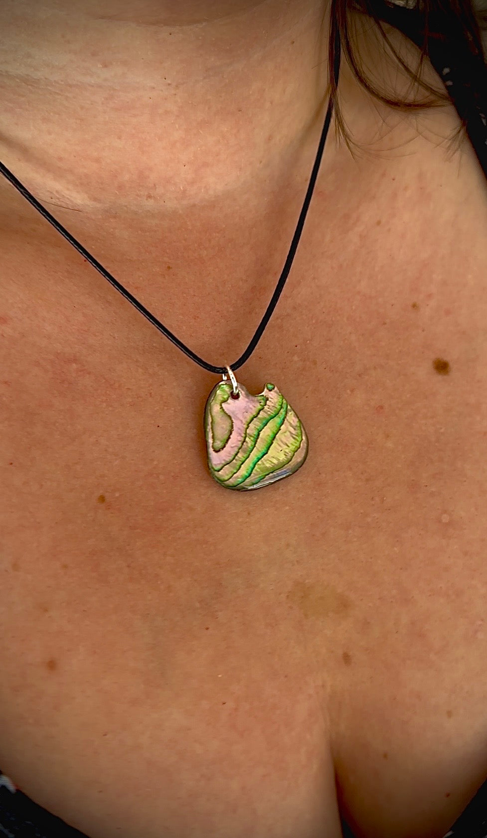 Abalone Scale Pendant Necklace – Hand-Collected & Preserved Shell