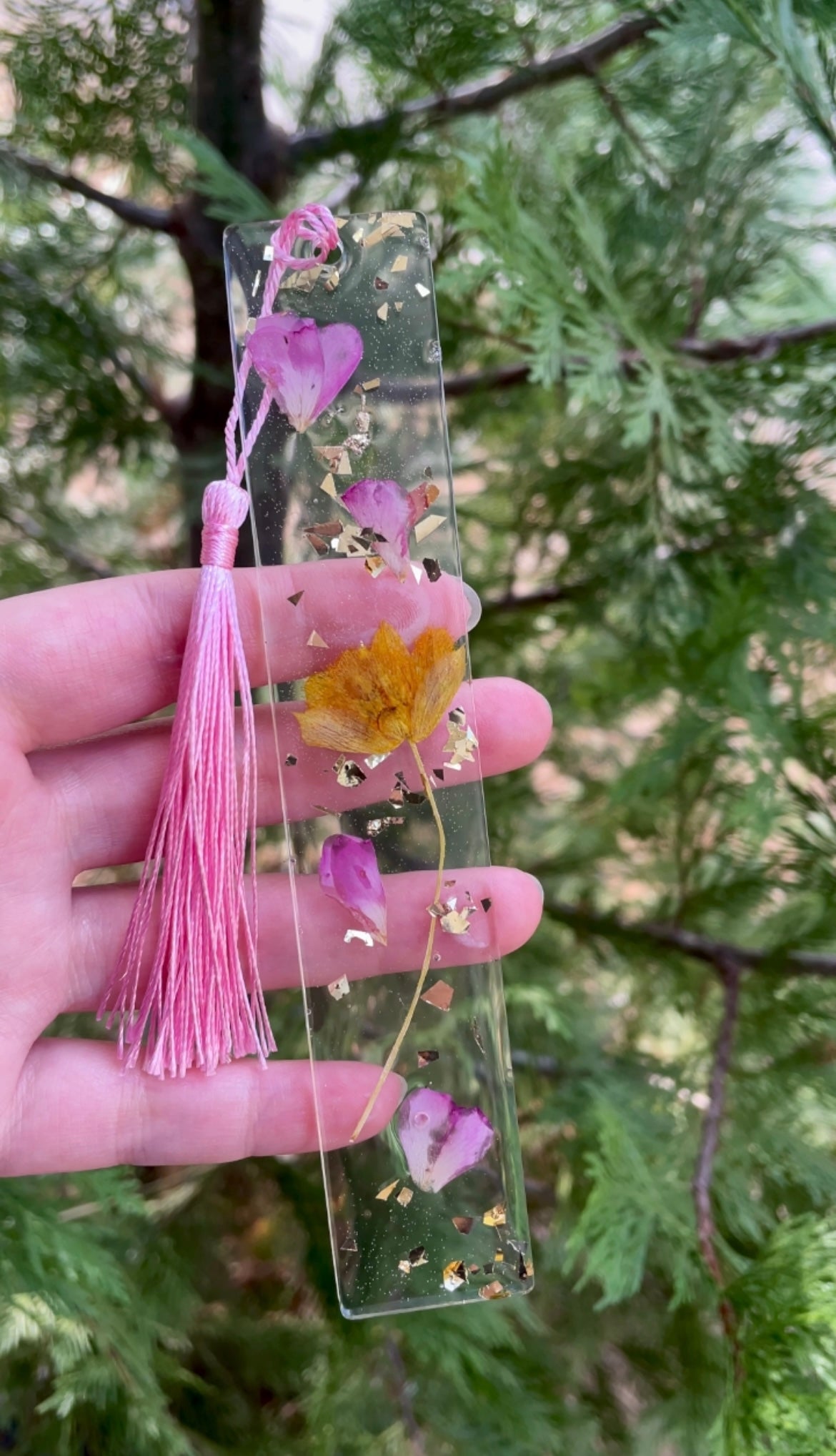 Rose Resin Bookmark