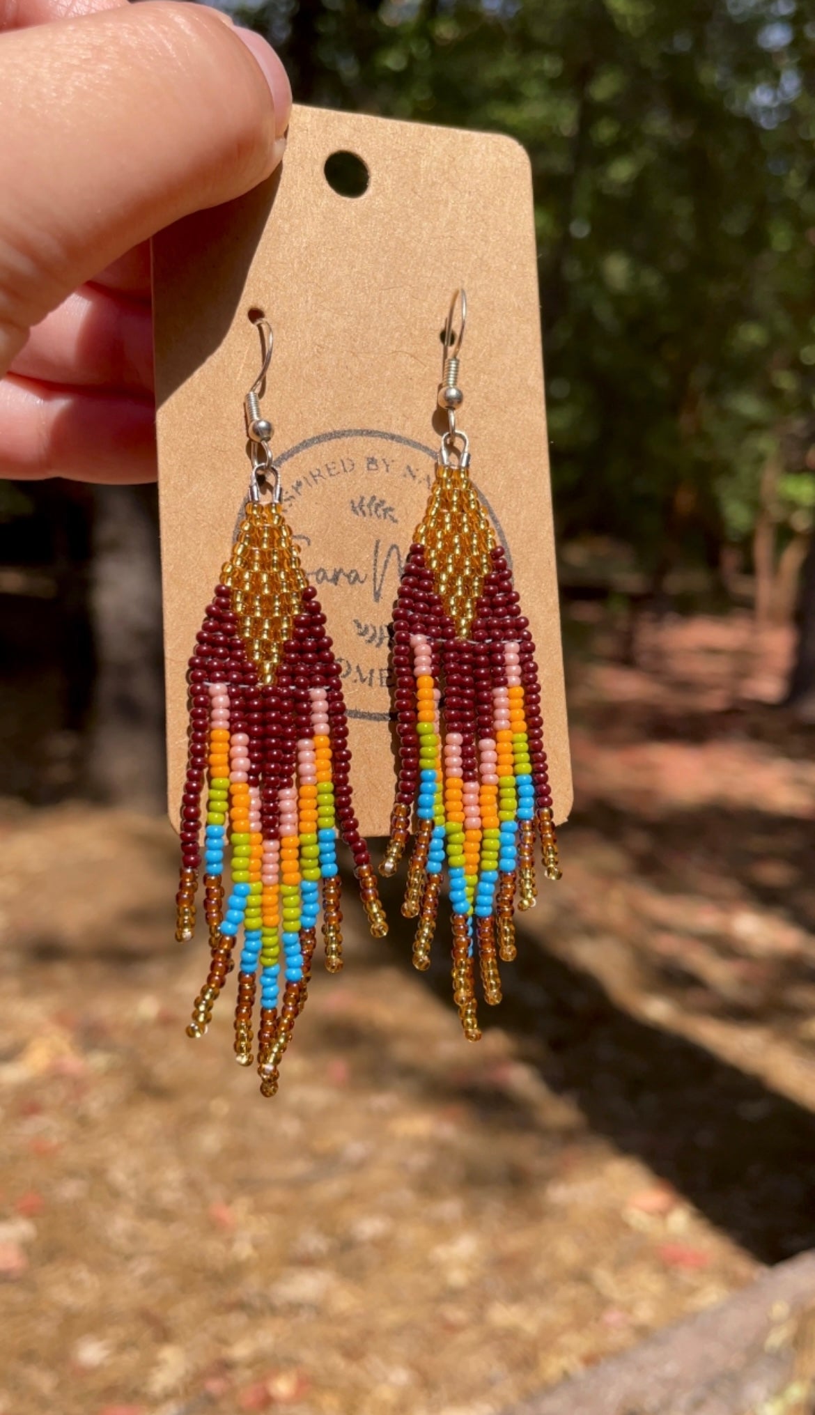 Abstract Beaded Earrings