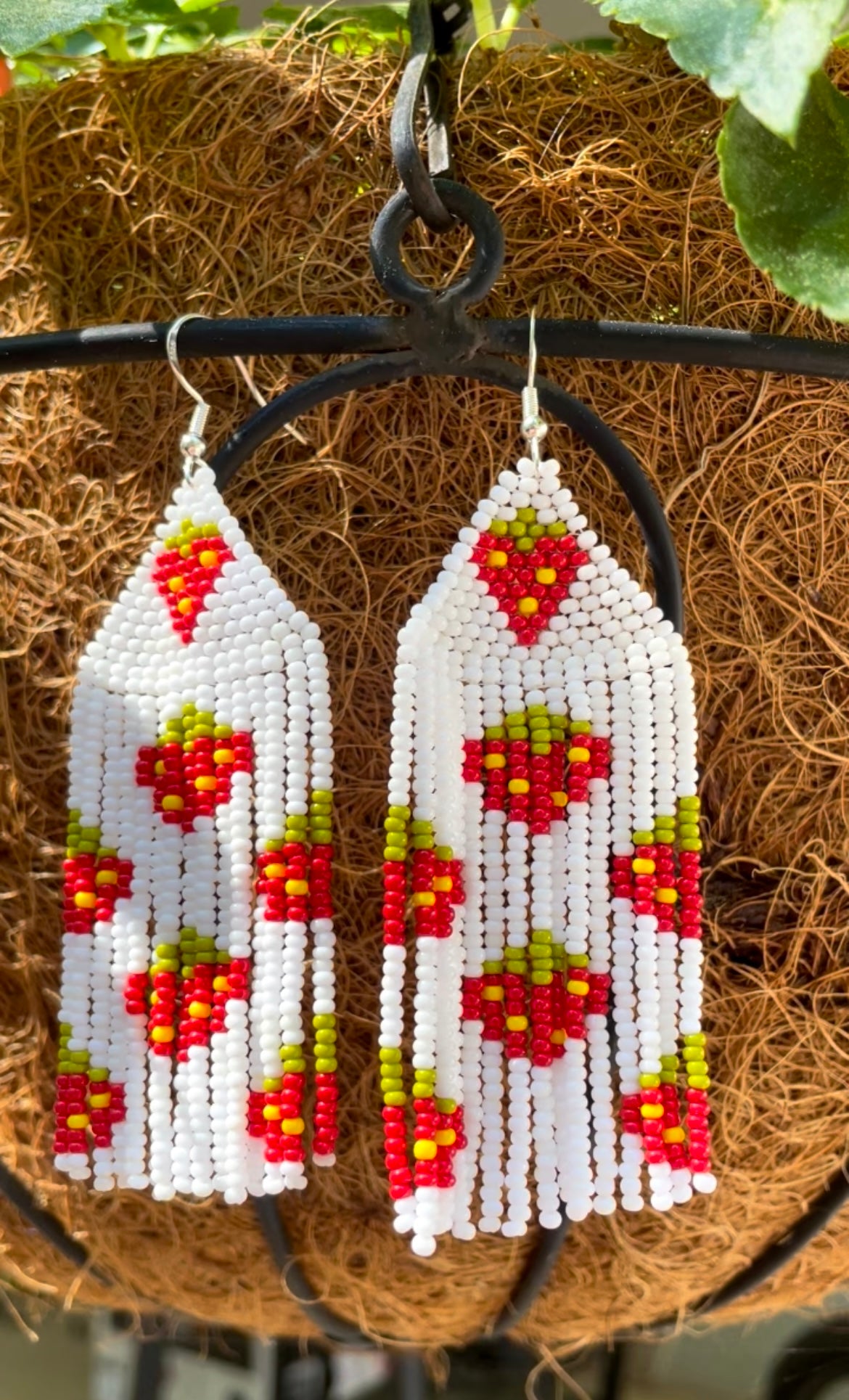 Strawberry Beaded Earrings