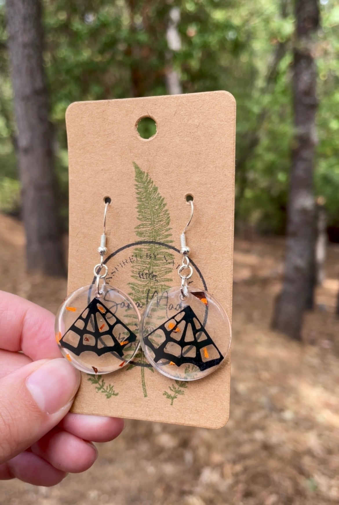 Web Resin Earrings