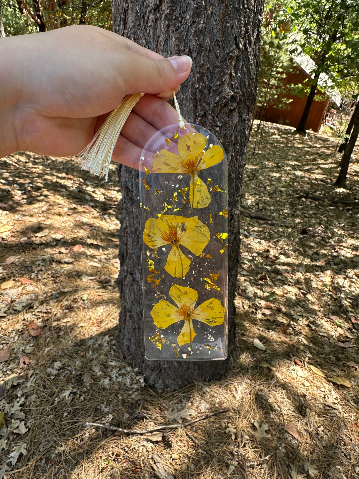 California Poppy Resin Bookmark