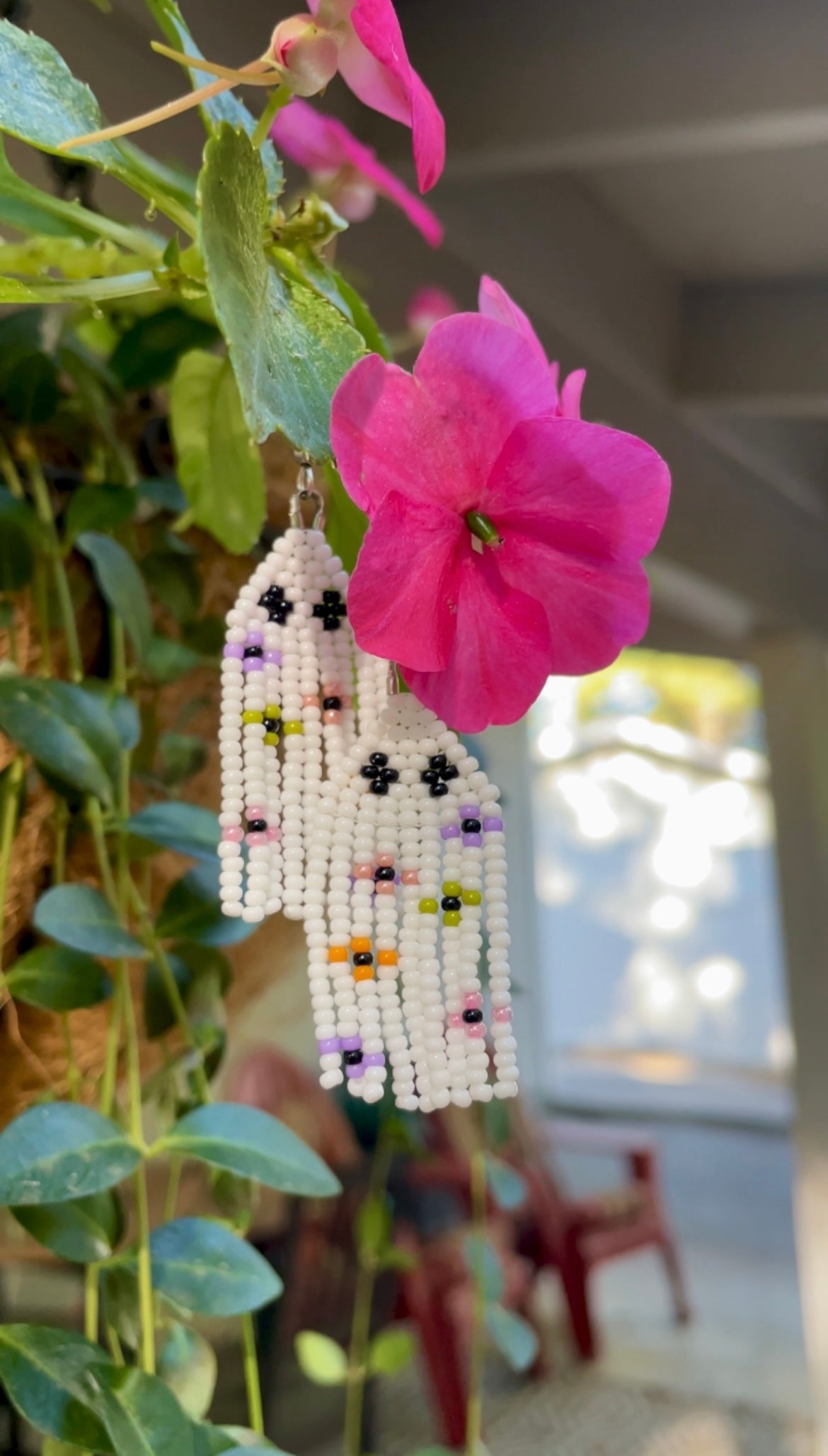 Ghost Beaded Earrings