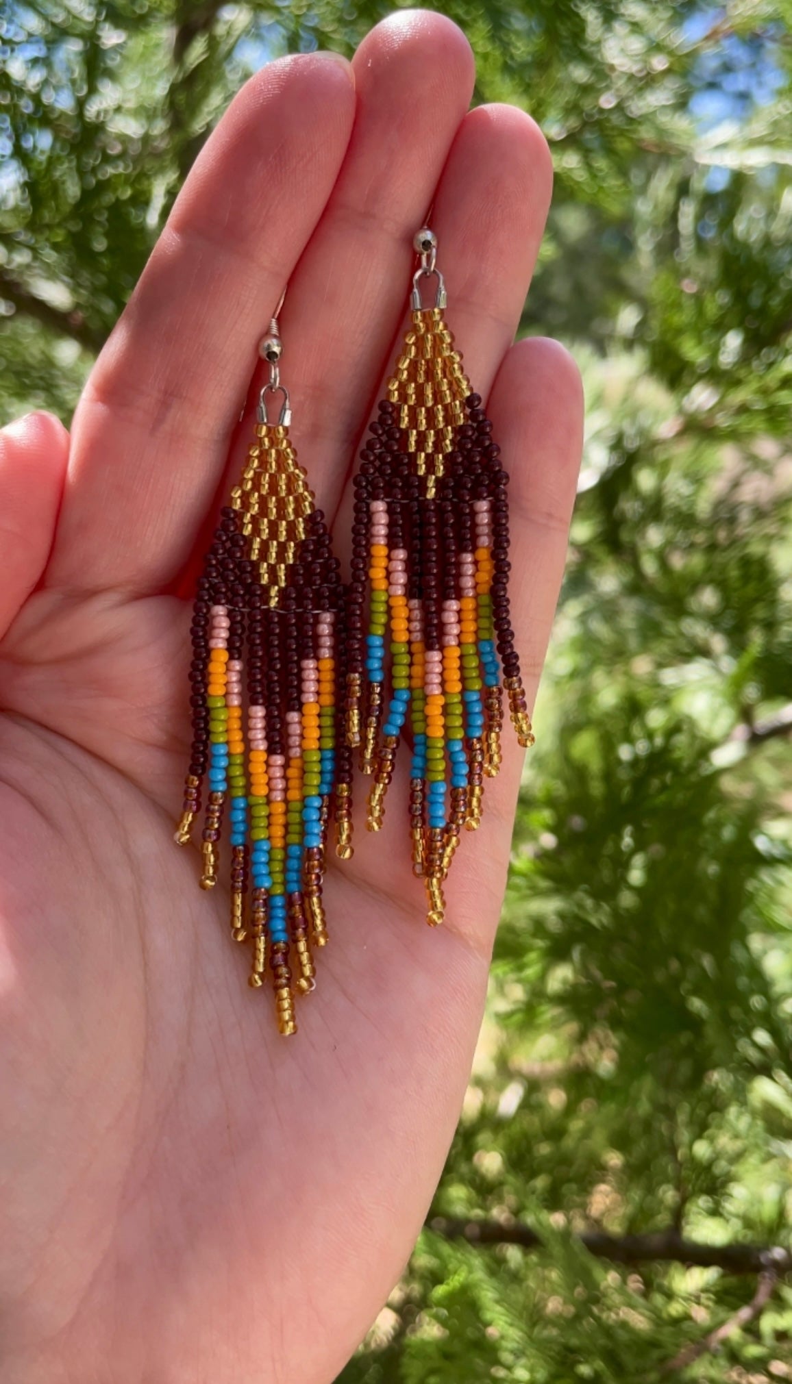 Abstract Beaded Earrings