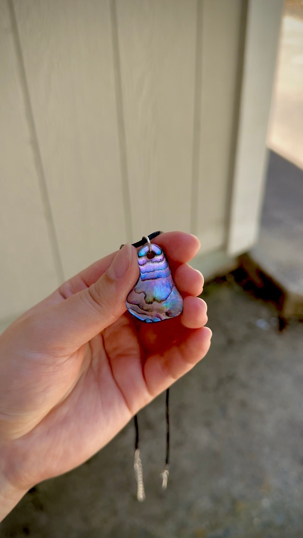 Foraged Mendocino Abalone Pendant Necklace | Handcrafted Coastal Keepsake