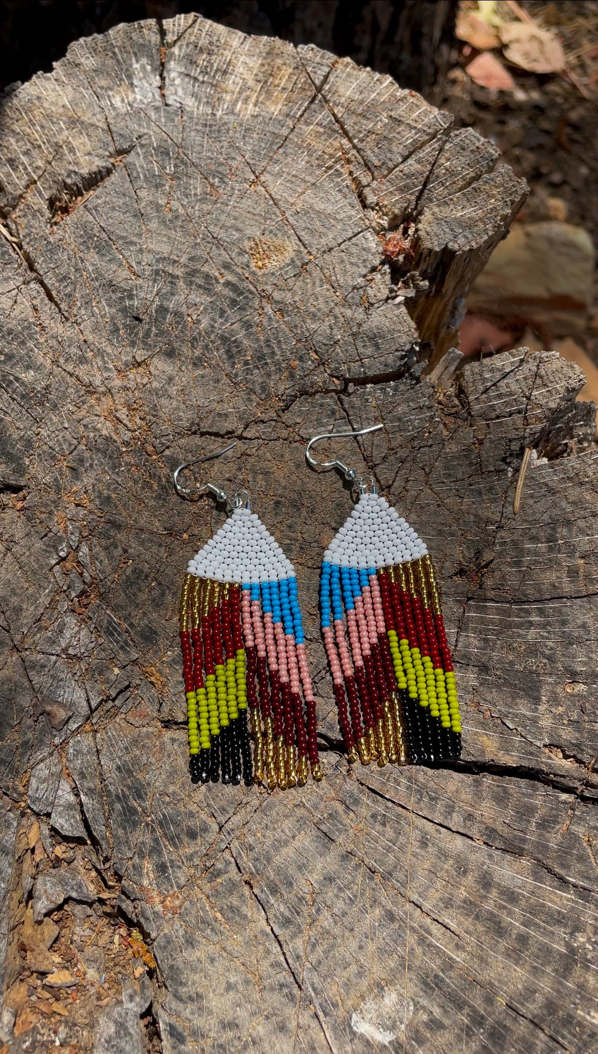 Chevron Beaded Earrings