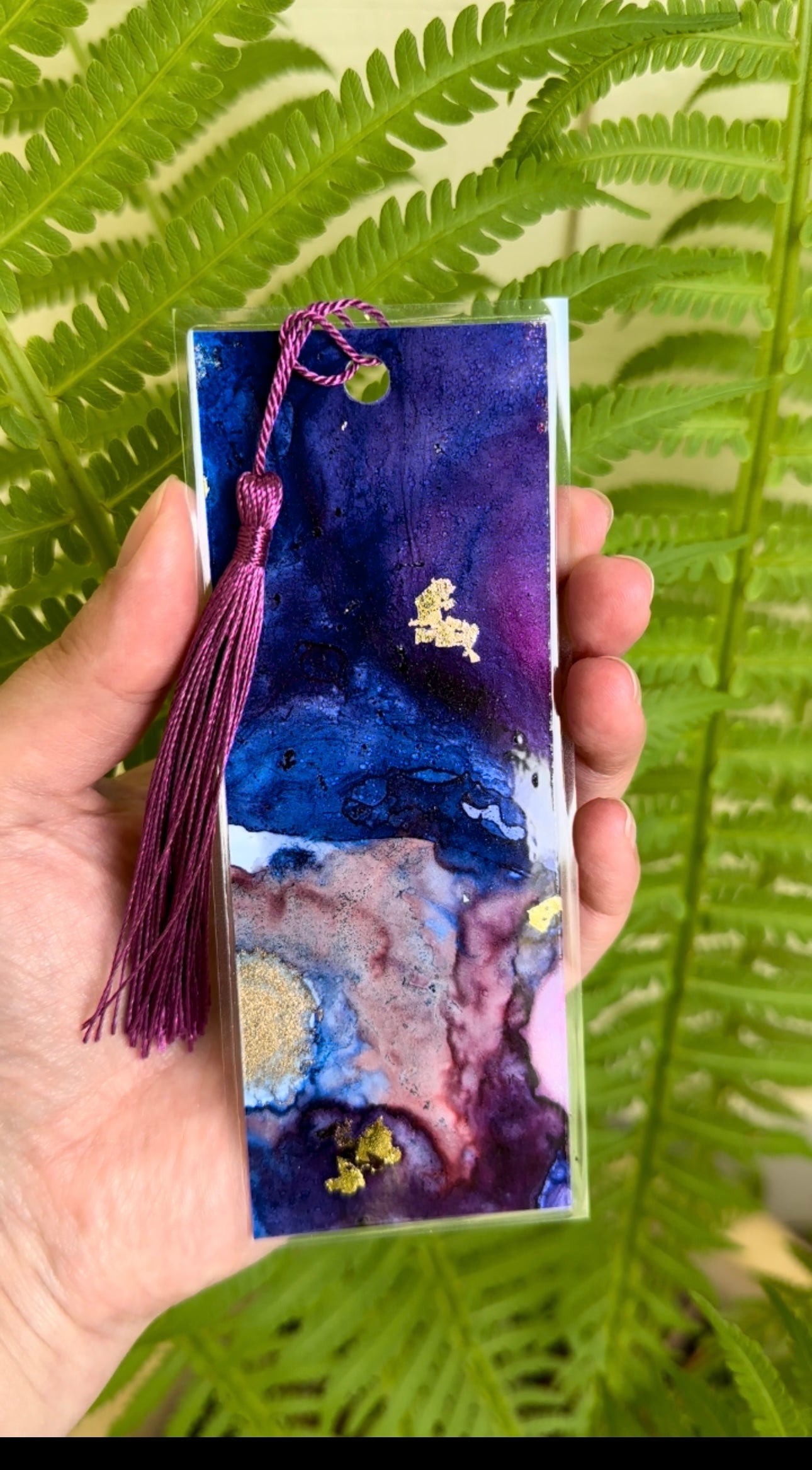Alcohol ink bookmark