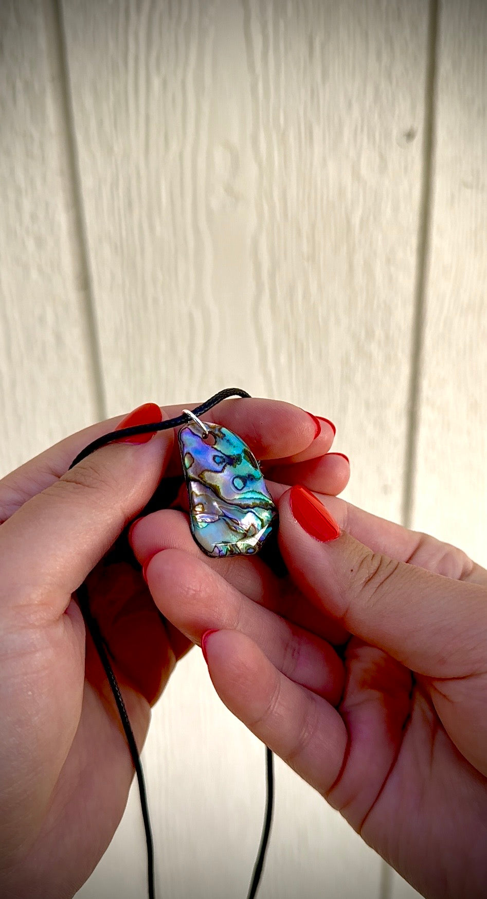 Hand-Forged Northern California Abalone Shell Pendant | One of a Kind Ocean Necklace