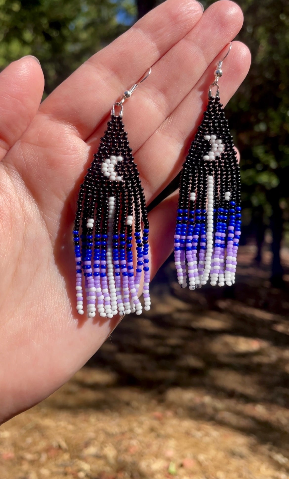 Moon Beaded Earrings