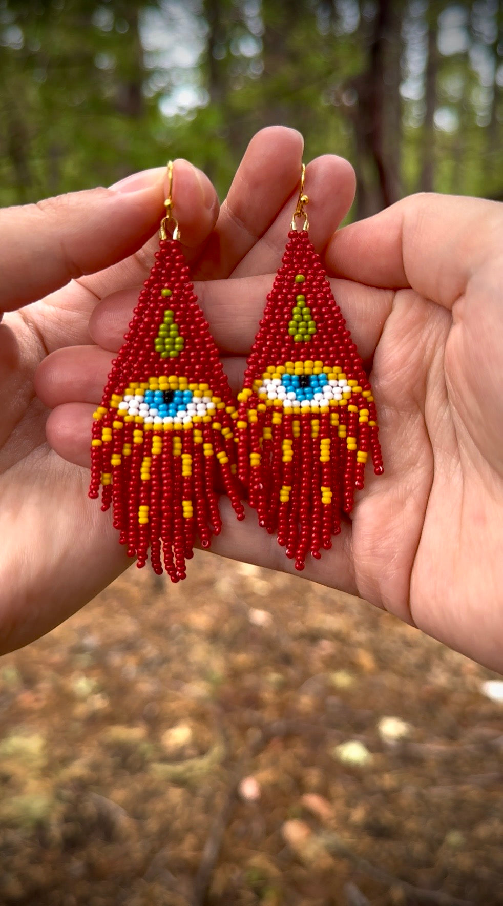 The Watchers — Handmade Beaded Eye Earrings