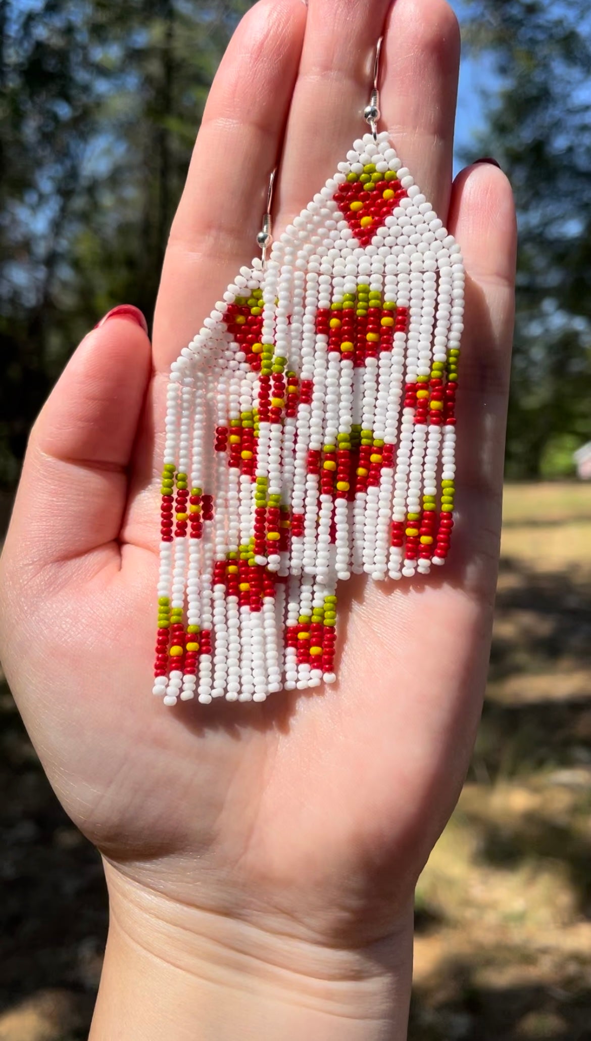 Strawberry Beaded Earrings