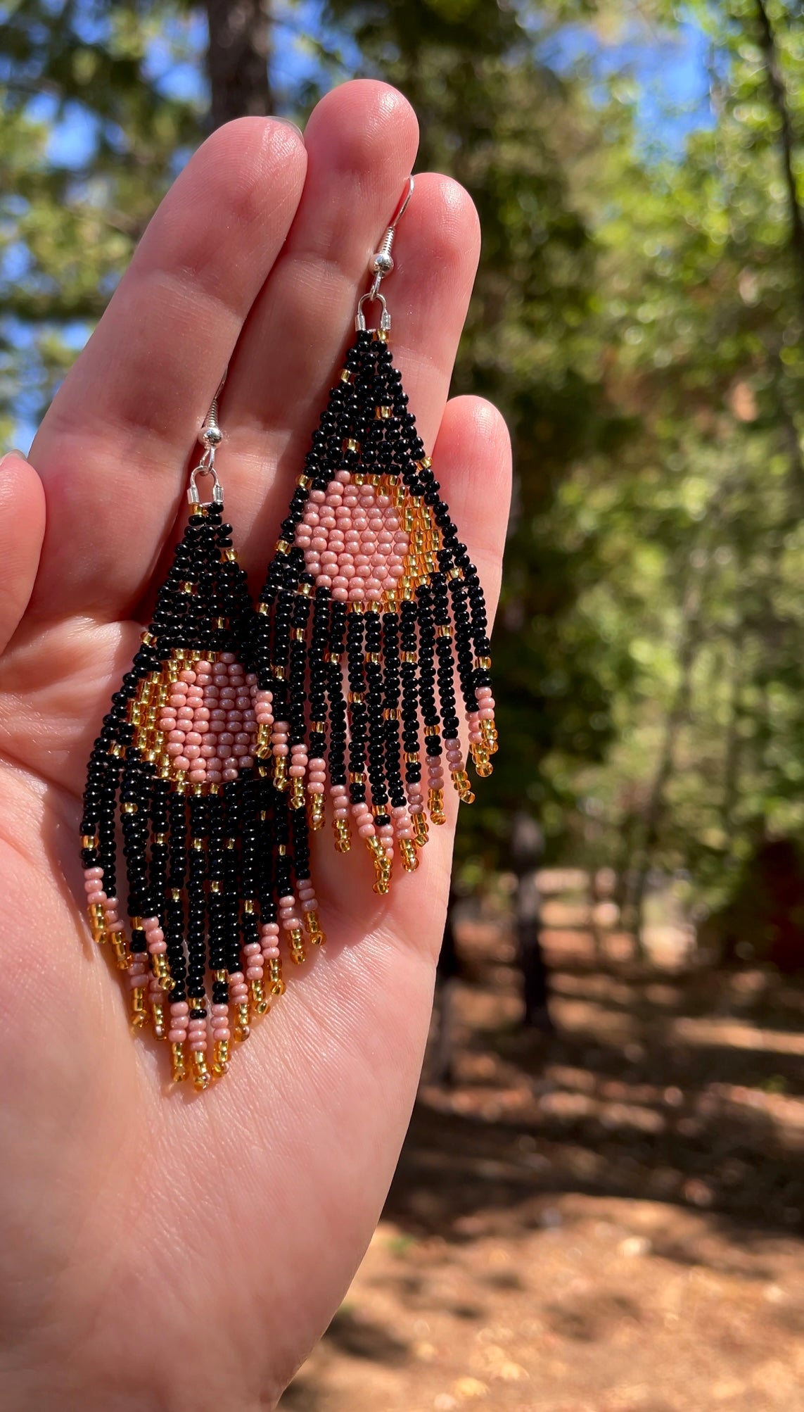 Moon Beaded Earrings