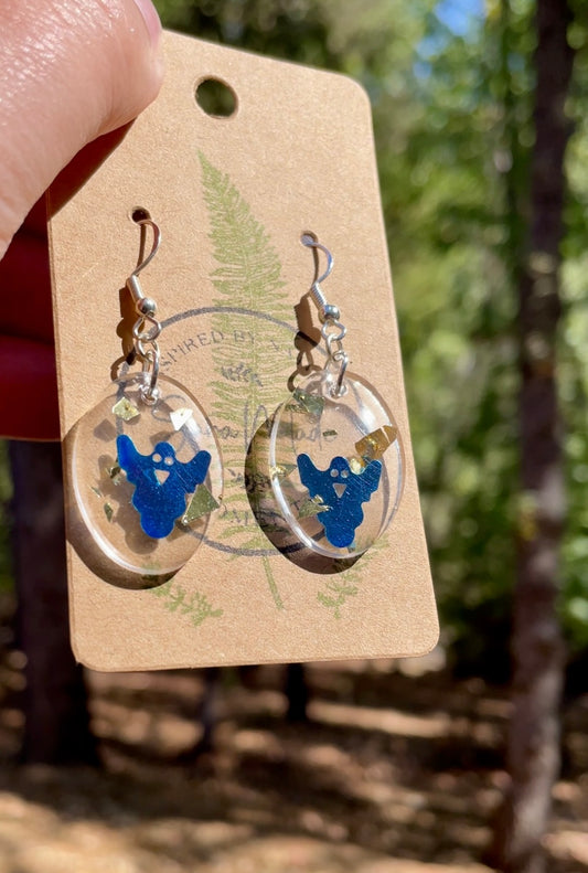 Blue Ghost Earrings