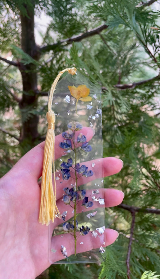 Lupine Flower Resin Bookmark