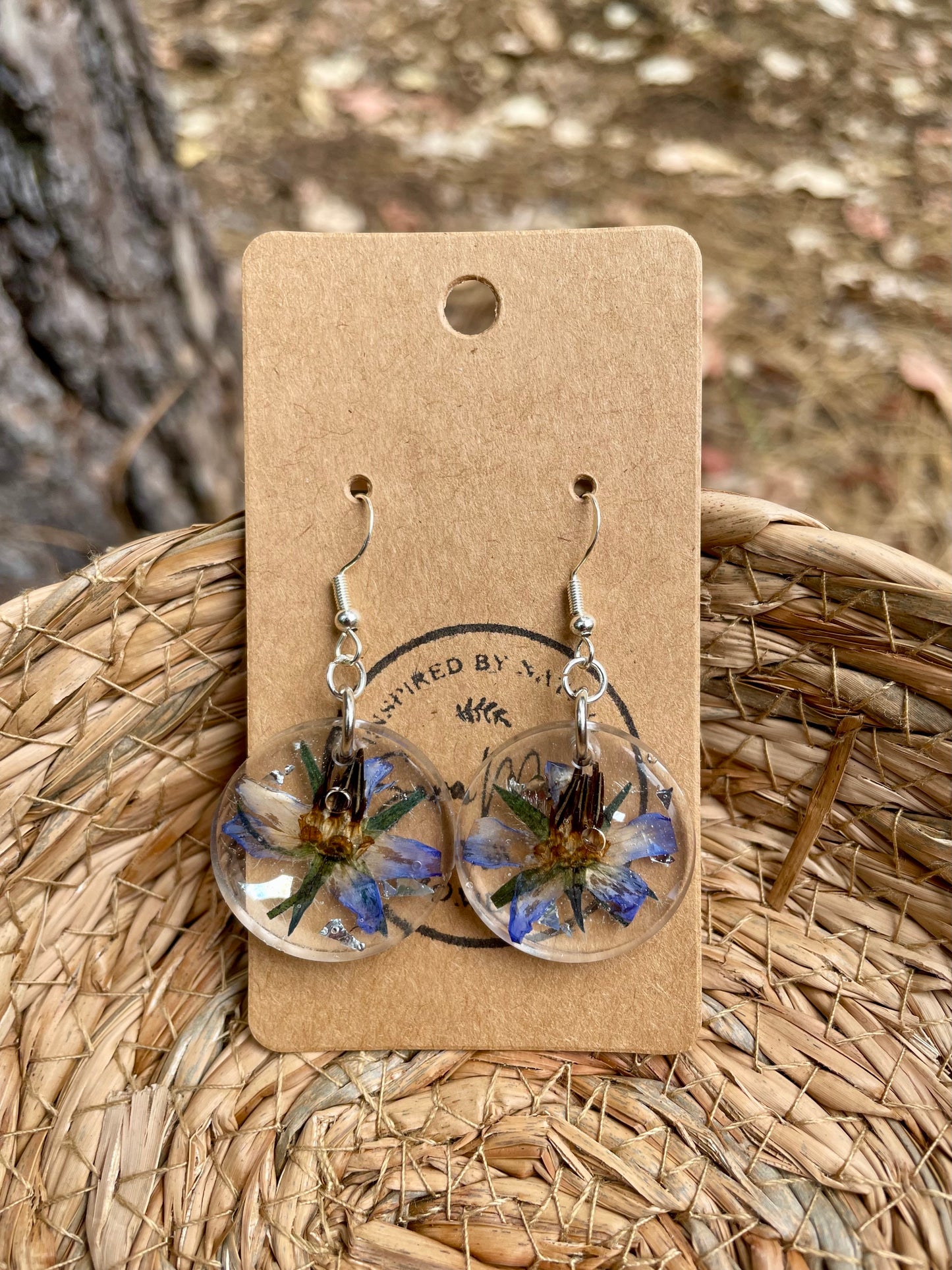 Blue Flower Earrings