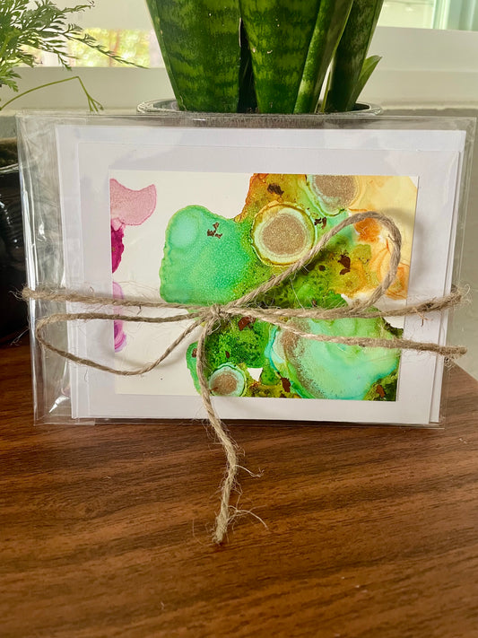 Bundle 4 Alcohol Ink Cards