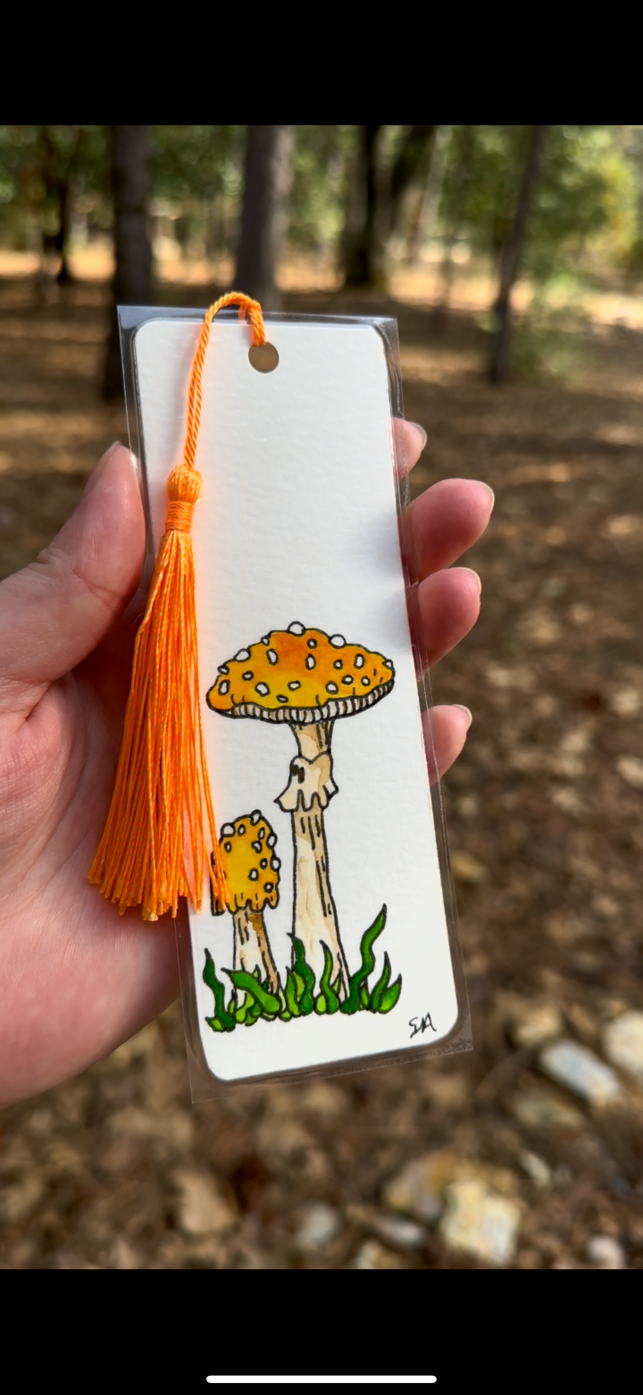 Yellow Mushroom Bookmark