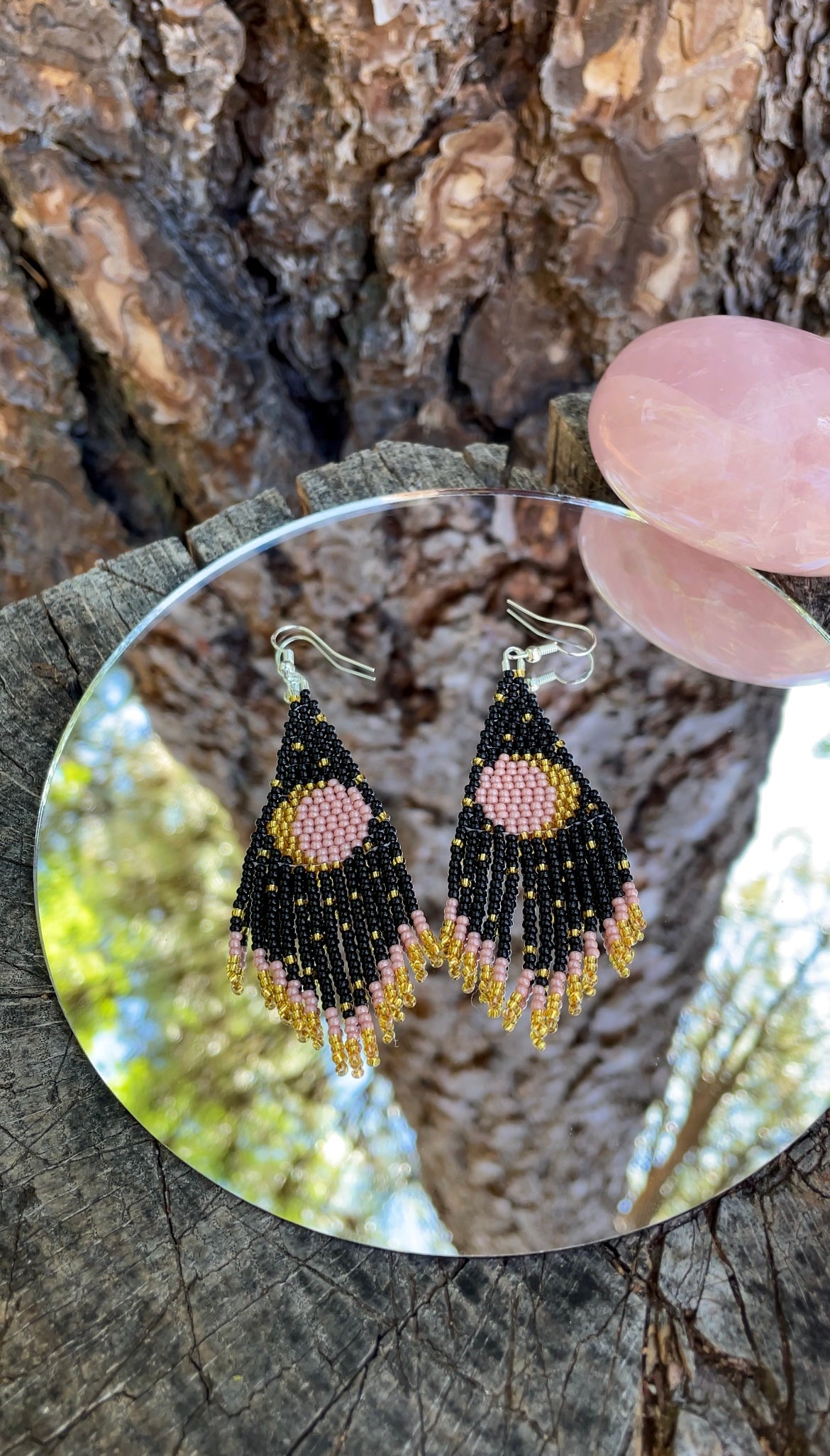 Moon Beaded Earrings