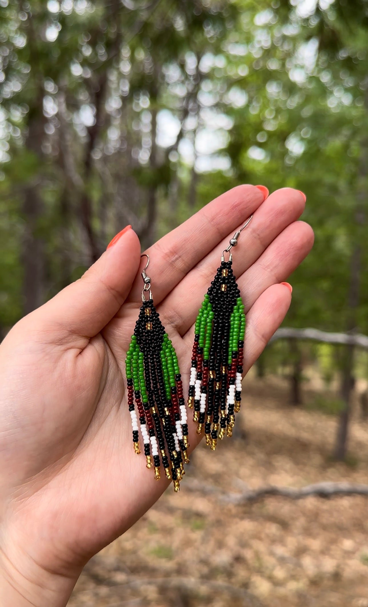 Abstract Beaded Earrings