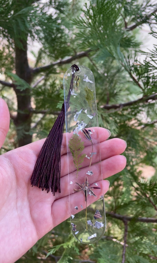 Brown Flower Resin Bookmark