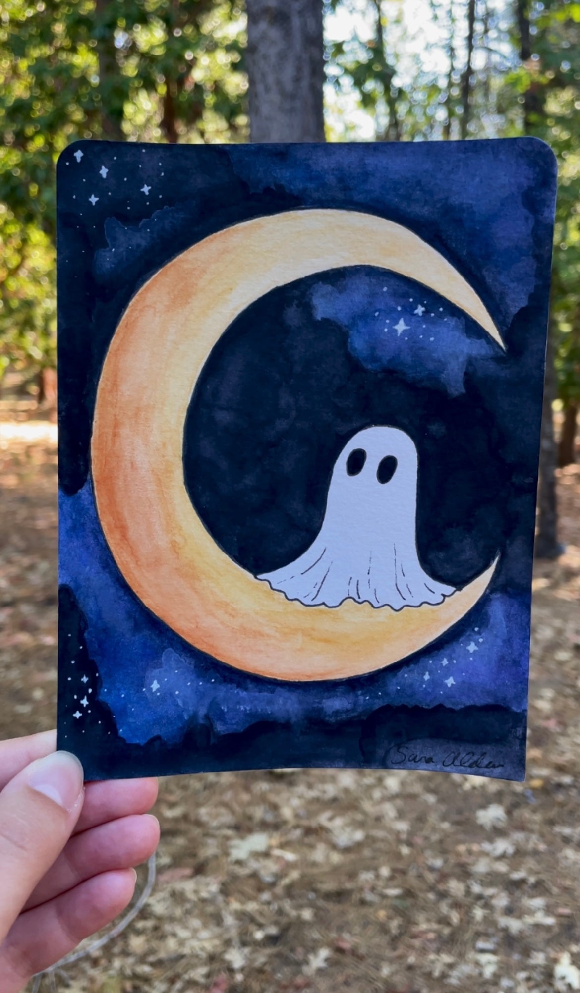 Ghost Moon Painting