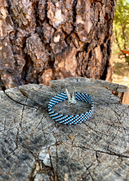 Candy Striped Beaded Bracelet