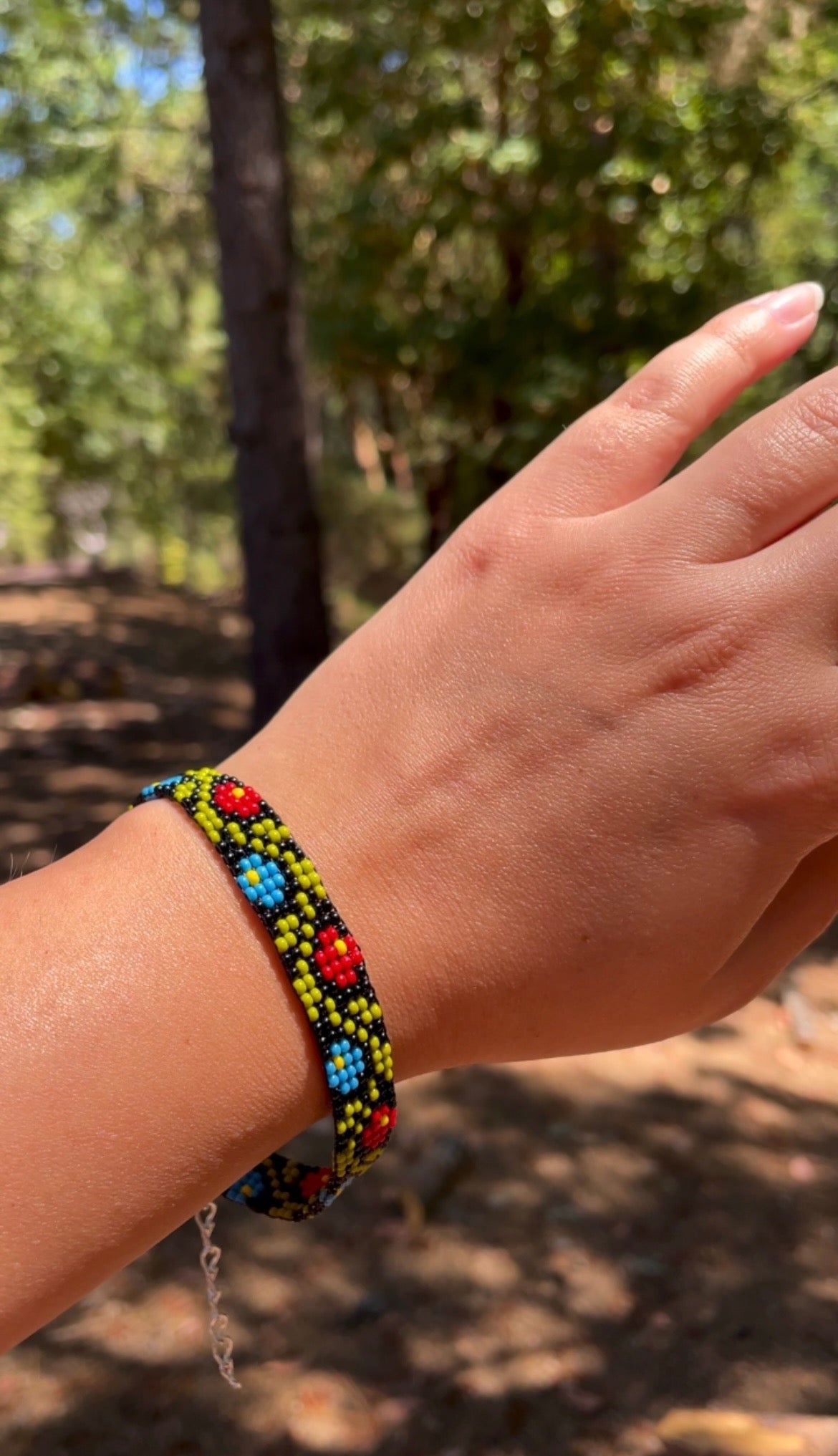 Flower Beaded Bracelet