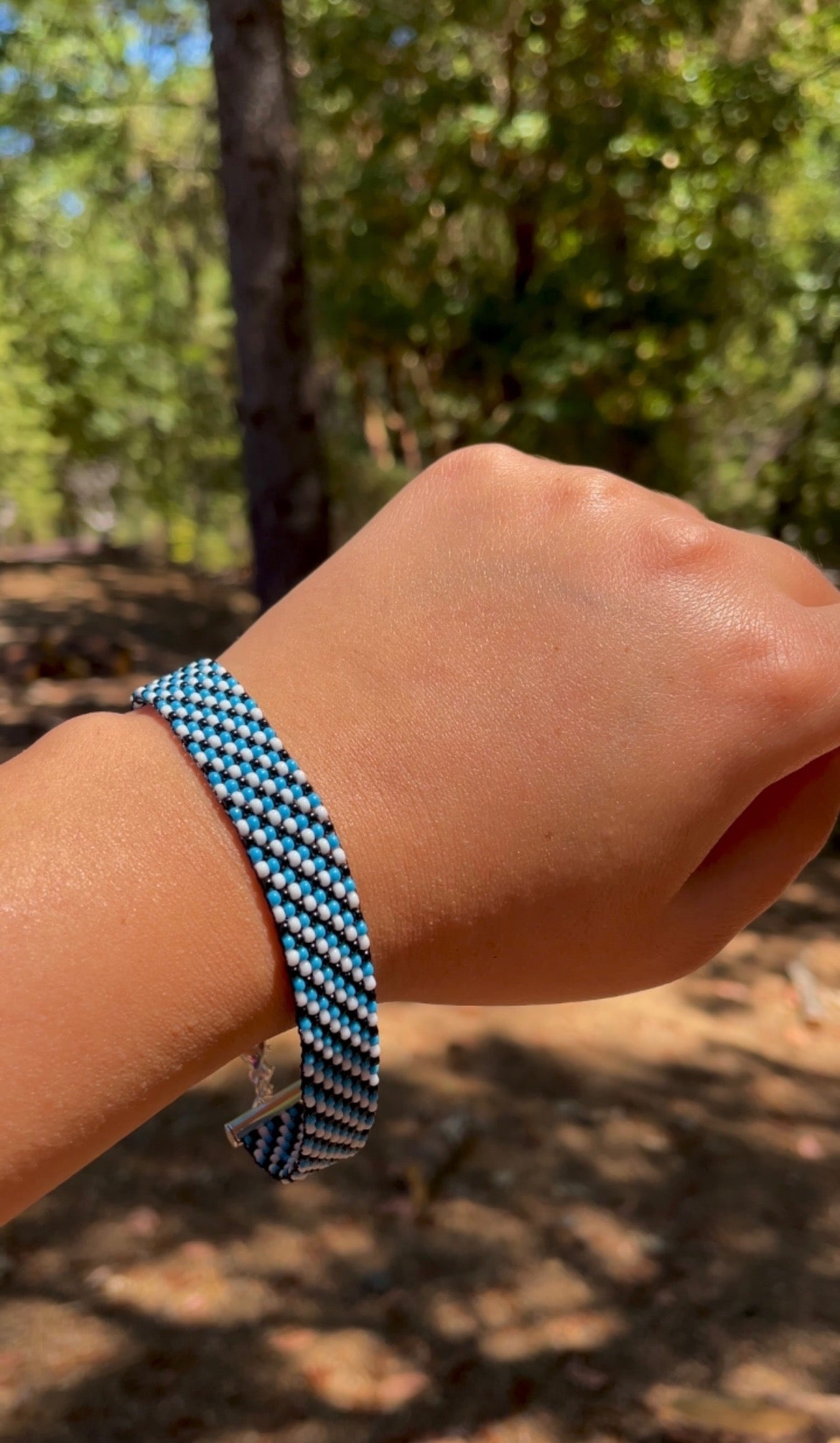 Candy Striped Beaded Bracelet