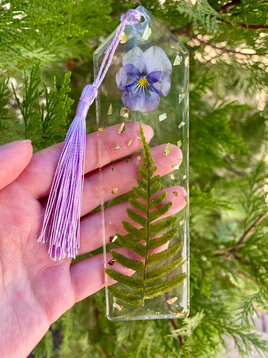 Pansy and Fern Bookmark