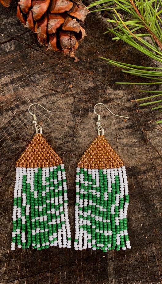 Fern Beaded Earrings