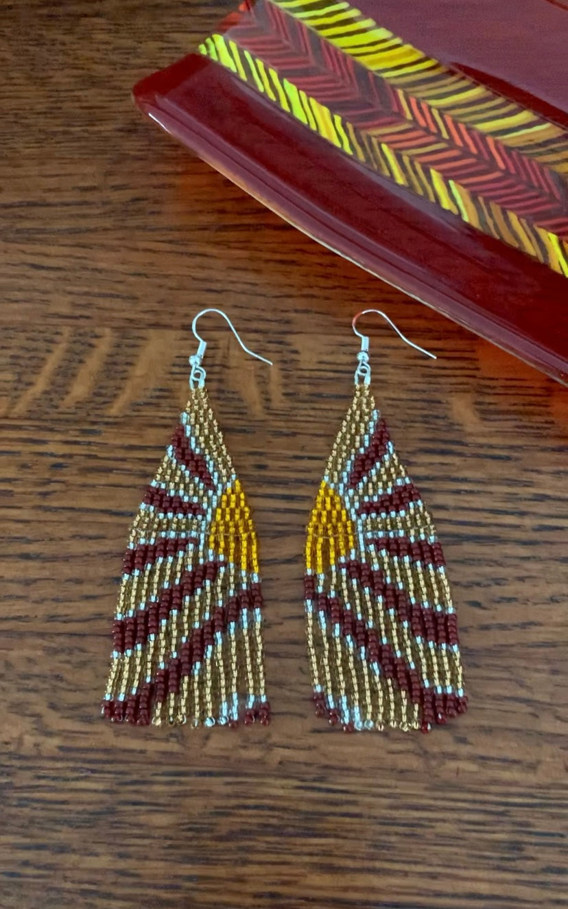 Sun Beaded Earrings