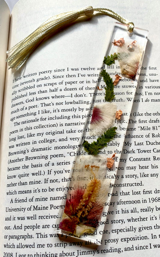 Epoxy Flower Bookmark