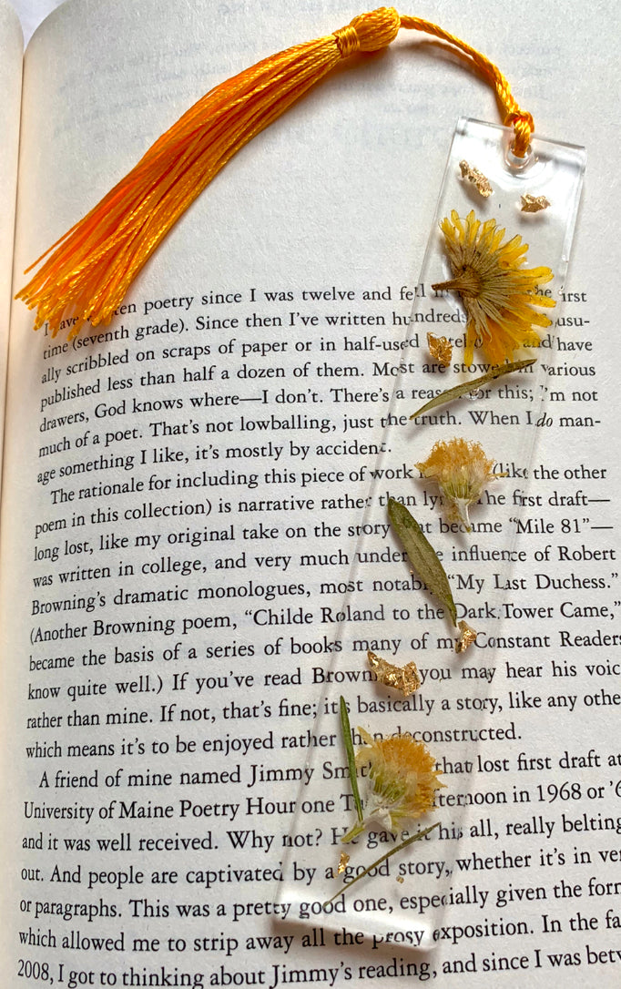 Epoxy Flower Bookmark