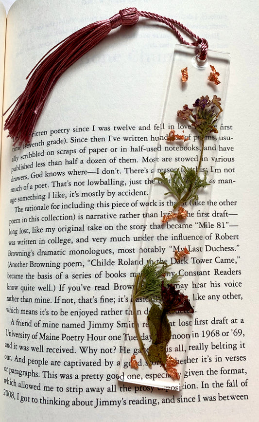 Epoxy Flower Bookmark