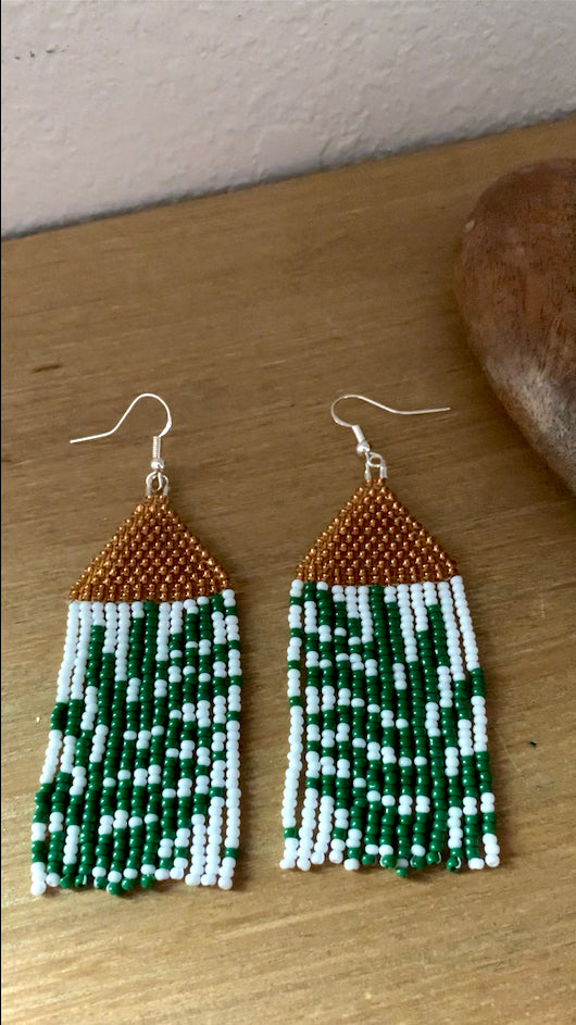 Fern Beaded Earrings