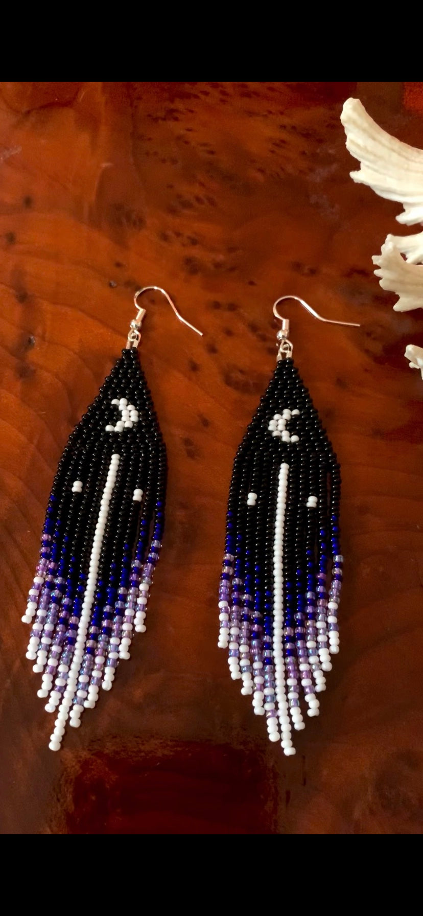 Moon Beaded Earrings