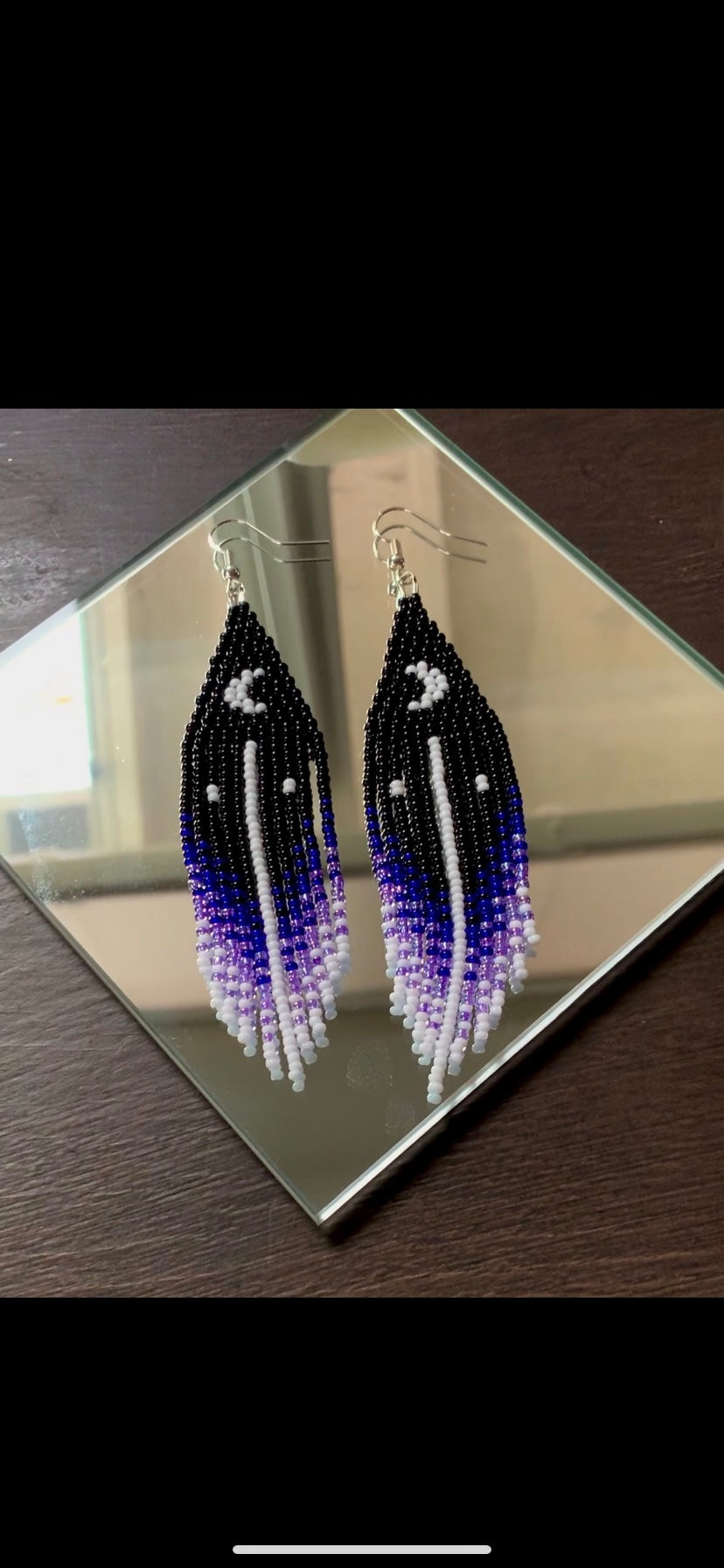 Moon Beaded Earrings