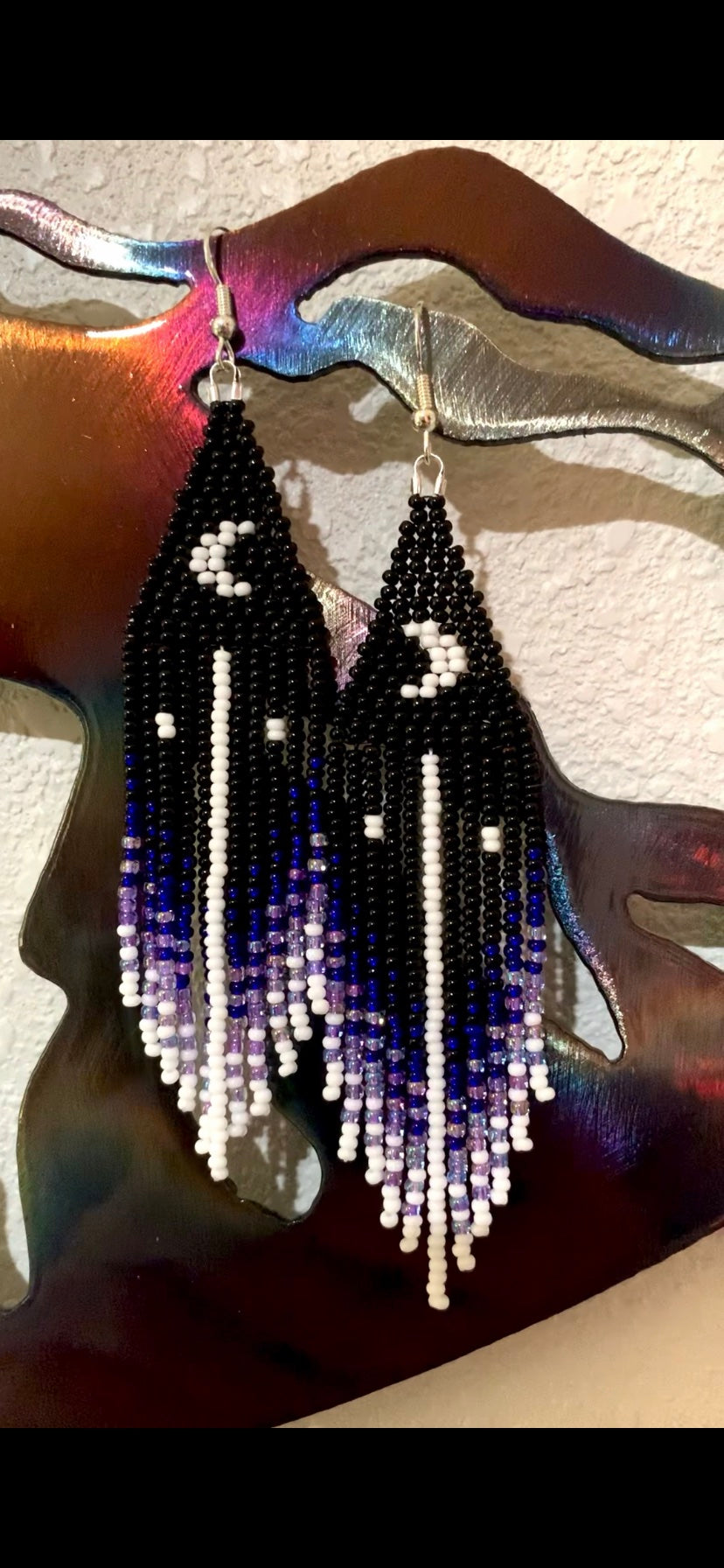 Moon Beaded Earrings