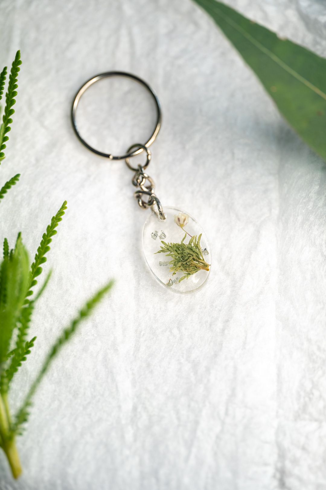 Epoxy Flower Keychain