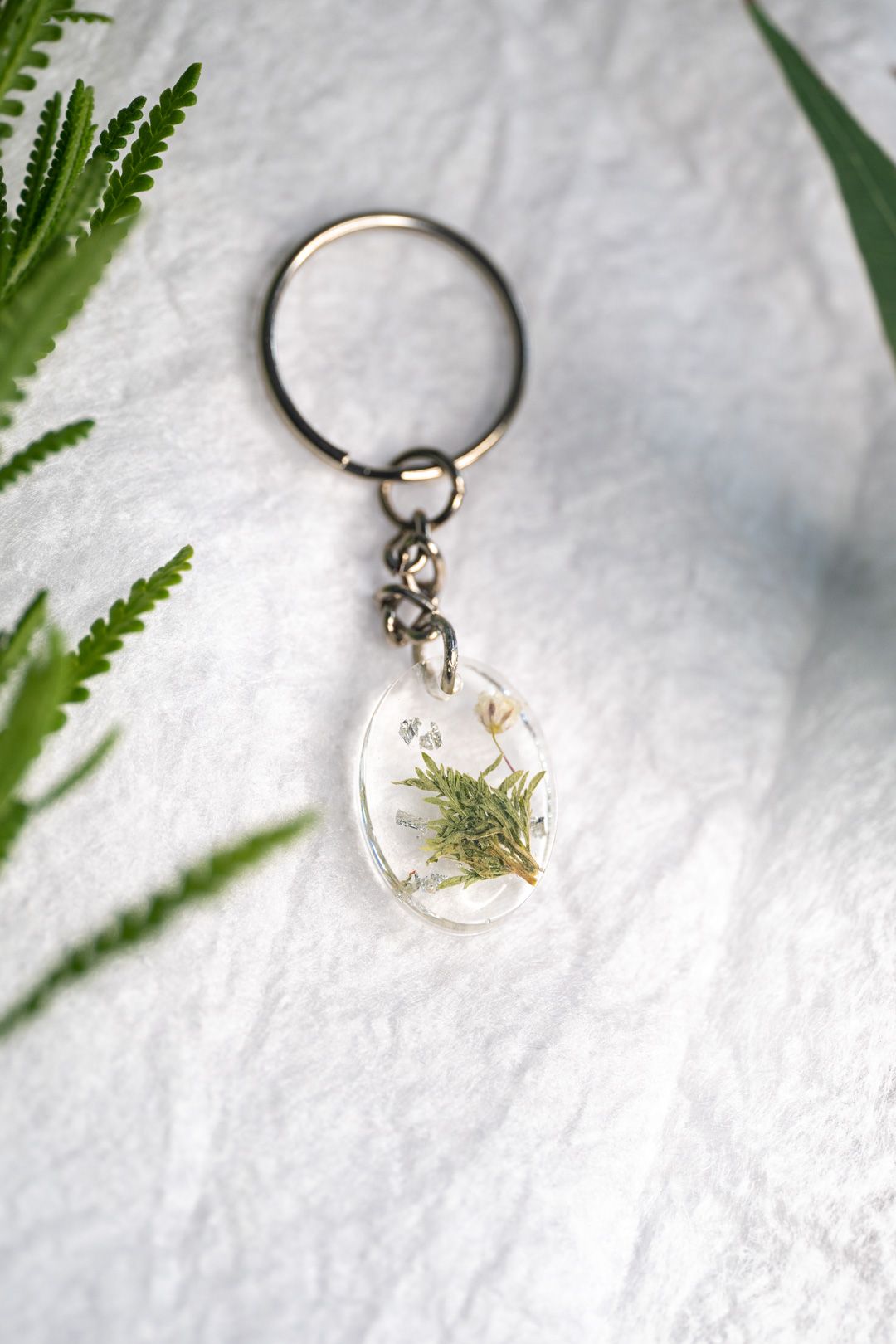 Epoxy Flower Keychain